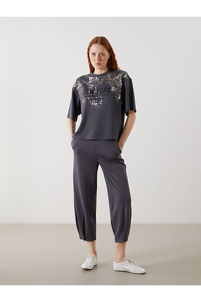 LC Waikiki Lcw Vision Crew Neck Manhattan Printed Women's T-Shirt