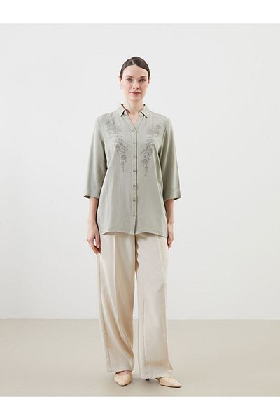 LC Waikiki Lcw Grace Floral Linen Blend Women's Shirt