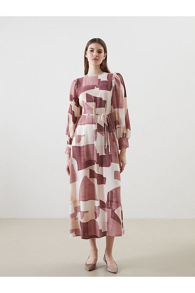 LC Waikiki Γυναικείο φόρεμα LCW Modest με λαιμόκοψη