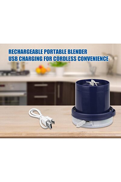 sonashi SPB-194 خلاط محمول قابل لإعادة الشحن، وعاء خالٍ من مادة BPA، سعة 350 مل، شحن USB، 40 وات، أزرق.