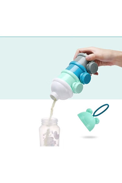 Arabest صندوق تخزين مسحوق حليب الأطفال مكون من 3 طبقات، قابل للتكديس، محمول، ...