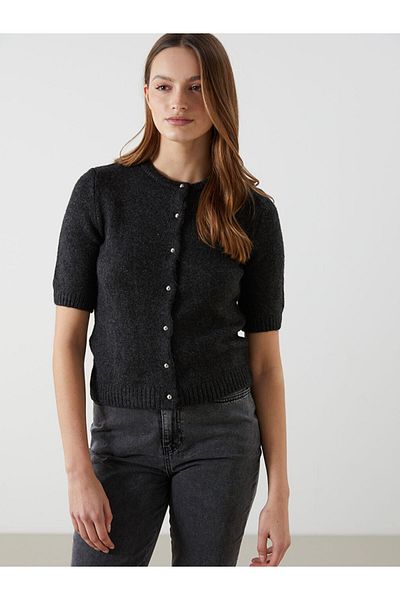 LC Waikiki Lcw Crew Neck Women's Knitwear Cardigan Fast Fashion