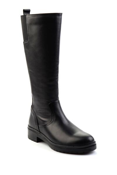 Bambi Siyah Hakiki Deri Kadın Bot & Bootie K03724721003