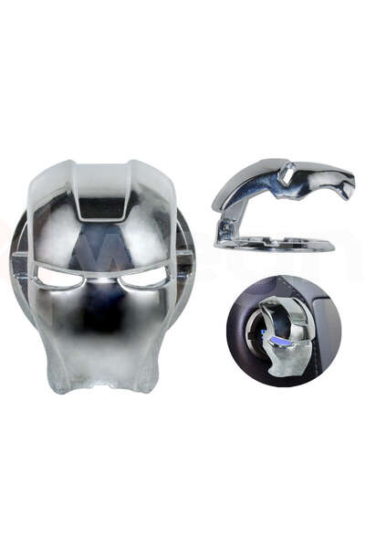 WEGNA غطاء حماية آيرون مان ستارت ستوب من تيك إم آر تي فضي (215414) معدن كروم