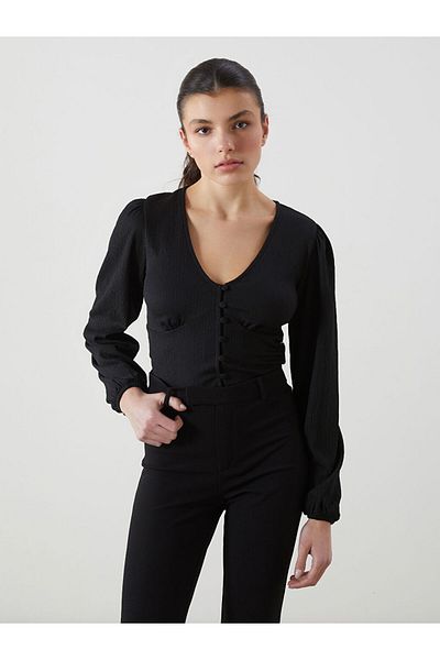 LC Waikiki Γυναικεία μπλούζα LCW Vision V-Neck