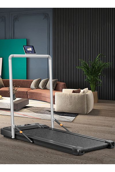 ETG 2.0HP 1-8km/h Small Home Walk-Behind Treadmill with Bluetooth Connection, Foldable, Multi-Functional