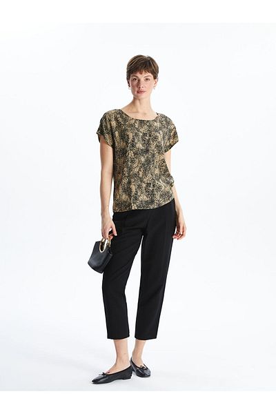 LC Waikiki Lcw Eco Crew Neck Print Women's Blouse