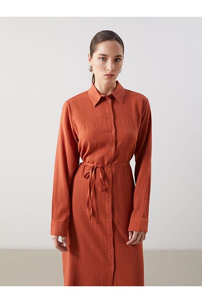 LC Waikiki Lcw Oversize Krinkle Women's Shirt Tunic Fast Fashion