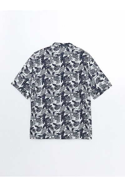 LC Waikiki XSIDE Regular Fit Kurzarm-Herrenhemd aus gemusterter Viskose