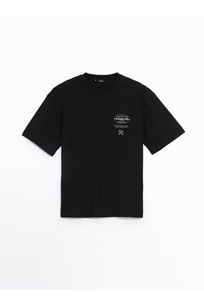 LC Waikiki New Season Crew Neck Printed Combed Cotton Men's T-Shirt - S5Mm32Z8