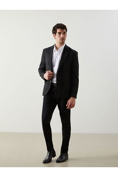 LC Waikiki Formal Black Slim Fit Gabardine Men's Trousers