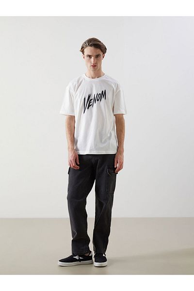 LC Waikiki New Season Crew Neck Venom Printed Combed Cotton Men's T-Shirt - S5Ib23Z8