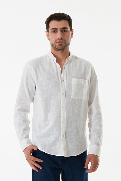 Fulla Moda Βασικό πουκάμισο με μία τσέπη