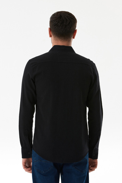 Fulla Moda Βασικό πουκάμισο με τσέπη