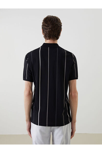 LC Waikiki Ανδρικό μπλουζάκι Lcw Vision Polo με κοντό μανίκι ριγέ πικέ