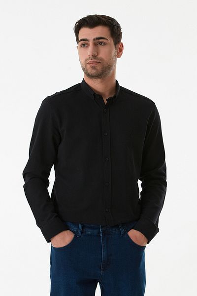 Fulla Moda Βασικό ριγέ πουκάμισο με κουμπιά