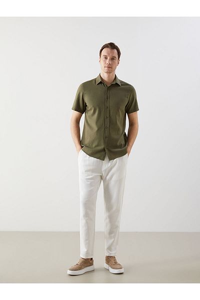 LC Waikiki Νέα σεζόν Regular Fit Μικτό ανδρικό πουκάμισο με κοντό μανίκι - S5JQ92Z8