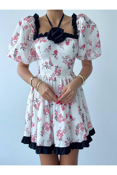 JANES Φόρεμα με λεπτομέρεια Wismar Rose