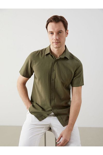 LC Waikiki Νέα σεζόν Regular Fit Μικτό ανδρικό πουκάμισο με κοντό μανίκι - S5JQ92Z8