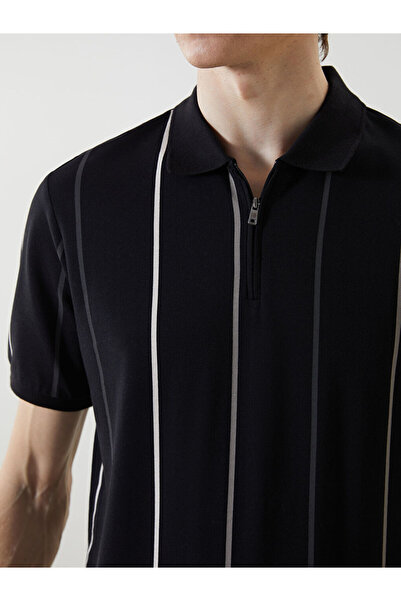 LC Waikiki Ανδρικό μπλουζάκι Lcw Vision Polo με κοντό μανίκι ριγέ πικέ