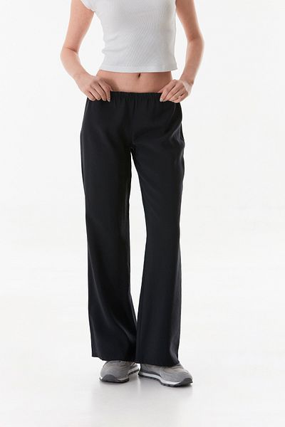 Fulla Moda Elastic Waist Low Waist Modal Fabric Palazzo Trousers