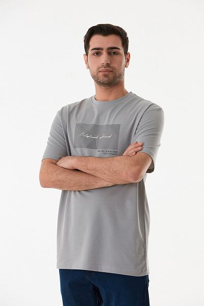 Fulla Moda Μπλουζάκι με ανάγλυφο εμπριμέ λαιμόκοψη