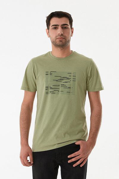 Fulla Moda Μπλουζάκι με ανάγλυφο εμπριμέ με λαιμόκοψη