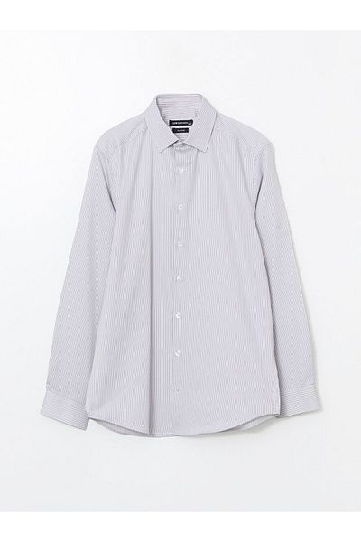 LC Waikiki Ανδρικό πουκάμισο LCWAIKIKI Formal Slim Fit με μακρυμάνικο ριγέ Dobby