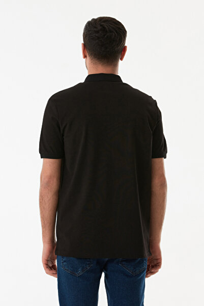 Fulla Moda Μπλουζάκι Oxford υφασμάτινο με μισό φερμουάρ Polo γιακά