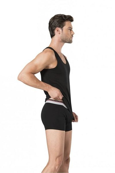Pierre Cardin 155 Men's Black Stretch 2-Piece Athlete Boxer Set