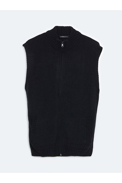 LC Waikiki Standard Mold Stand Collar Men's Knitwear Vest