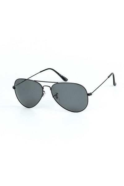 Di Caprio Men's Black Polarized Protection Geometric Model Sunglasses