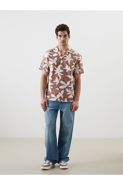 LC Waikiki Regular Fit Short Sleeve Patterned Men's Shirt