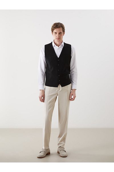 LC Waikiki Lcw Standard Mold V-Neck Men's Knitwear Vest Fast Fashion