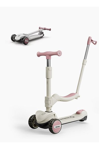 Ma Baby 3-in-1 Kids Kick Scooter with Light up Wheels, for 1-12 years Boys and Girls