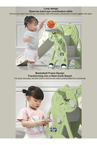 KidLe Extended Version Unicorn Slide Children's Multifunctional Slide Amusement Park Toy