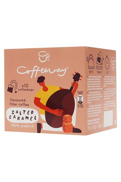Coffeeway Salted Caramel Flavored Coffee Bags (10 x 75g)
