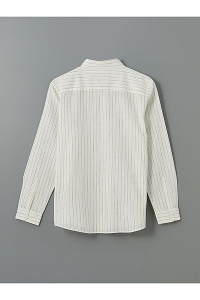 LC Waikiki Slim Fit Long Sleeve Striped Poplin Men's Shirt
