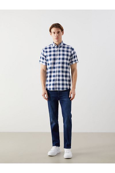 LC Waikiki Ανδρικό πουκάμισο με κοντό μανίκι New Season Regular Fit S56075Z8