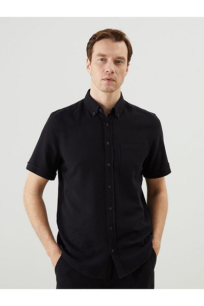 LC Waikiki Regular Fit Short Sleeve Poplin Men's Shirt