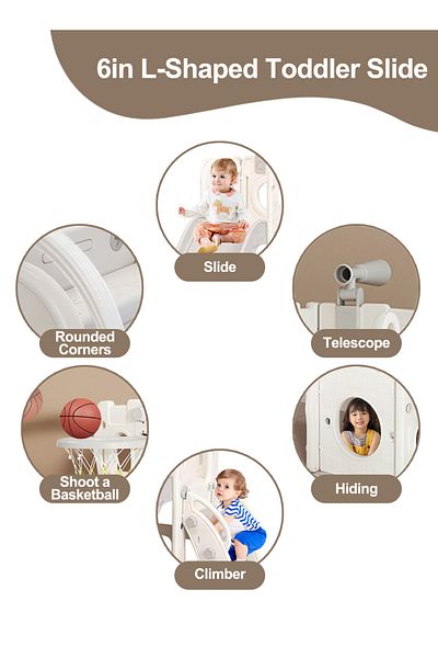 Ma Baby Kids Slide Thicker Toys Indoor Small Slide Swing Plastic Baby Slide Foldable Household