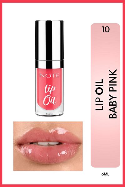 NOTE Lip Oil Moisturizing and Glossy Lip Care Oil - 10 Baby Pink - Pink
