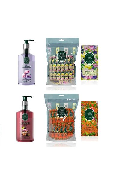 Eyüp Sabri Tuncer Eyüp Sabri̇ Tuncer Artisan Liquid Soap 600 ml X 2 Wet Wipes 150 Pieces X 2