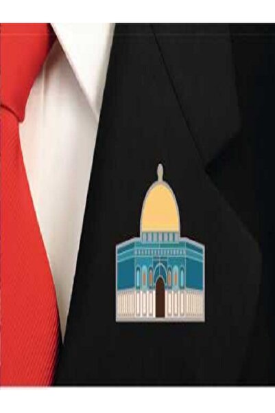 Hobbi Tasarım Kubbetüs Sahra Islami Pin Bros Metal Yaka Rozeti