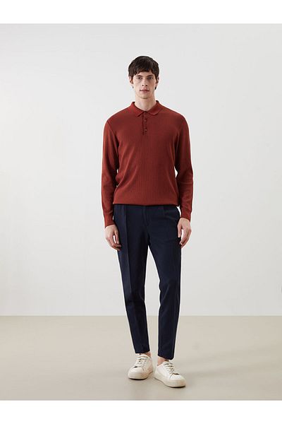 LC Waikiki Lcw Polo Collar Long Sleeve Men's Knitwear Sweater Fast Fashion