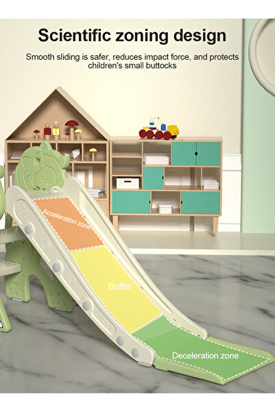 KidLe Kid Slide for Toddler Indoor Slide Outdoor Playground Climber Slide Playset Light Green