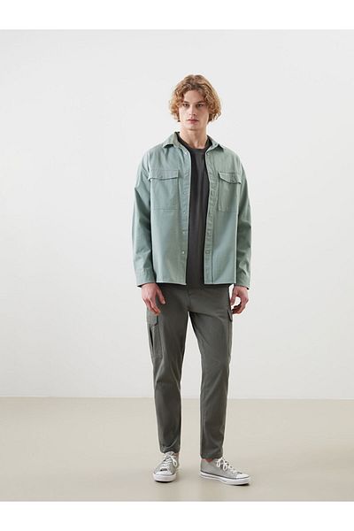 LC Waikiki Ανδρικό πουκάμισο Cozy Fit μακρυμάνικο Gabardine