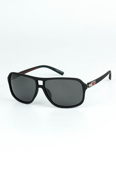 Di Caprio Men's Red Polarized Protected Geometric Model Sunglasses
