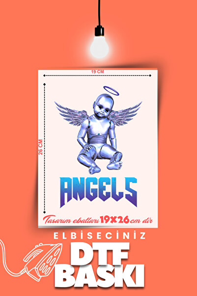 VİZYON İKRA "ANGEL" تحت عنوان الكي على تي شيرت نقل النسيج طباعة DTF