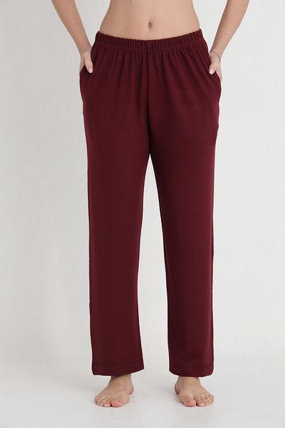 Etoile Women's Cotton Buff Pajama Bottom Claret Red 1007
